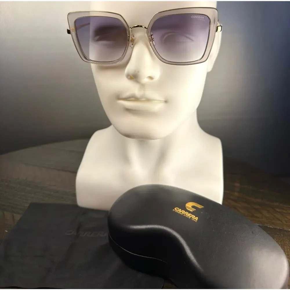 Carrera 3031/S Womens Sunglasses Grey Gold Mirror KB7FQ New Retail MSRP $190